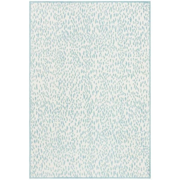 Safavieh 4 x 6 ft. Medium Rectangle Marbella Hand Woven Rug Ivory & Turquoise MRB657T-4 - main